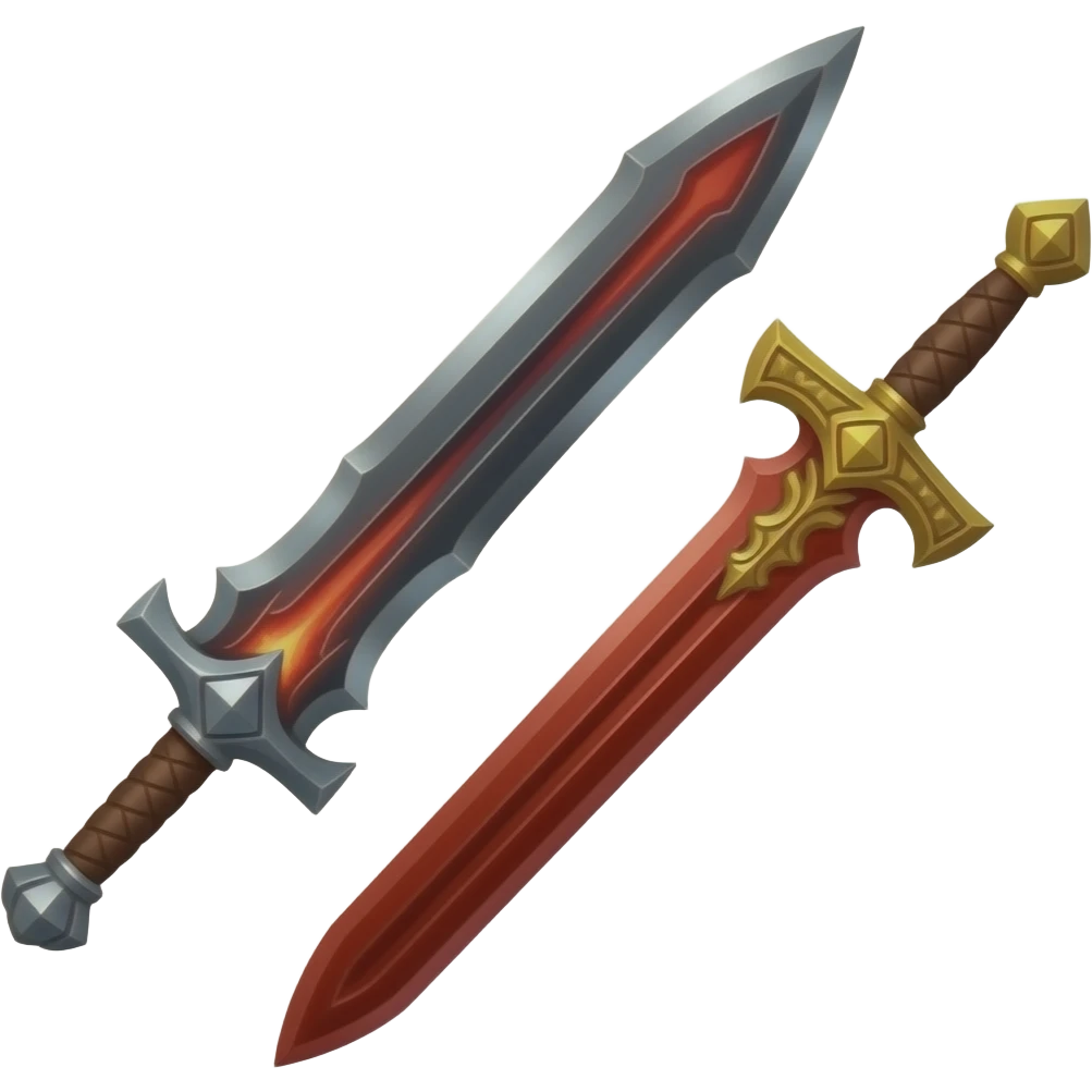Dante and Vergil's Swords from Devil May Cry emoji