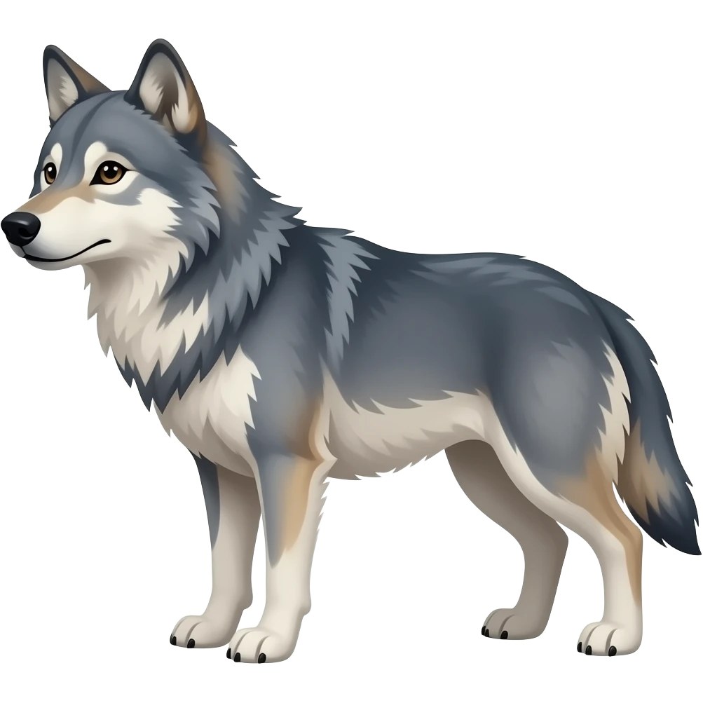 un lobo enseñado urpas emoji
