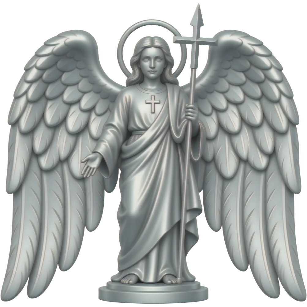 LDS Silver angel Moroni statue emoji