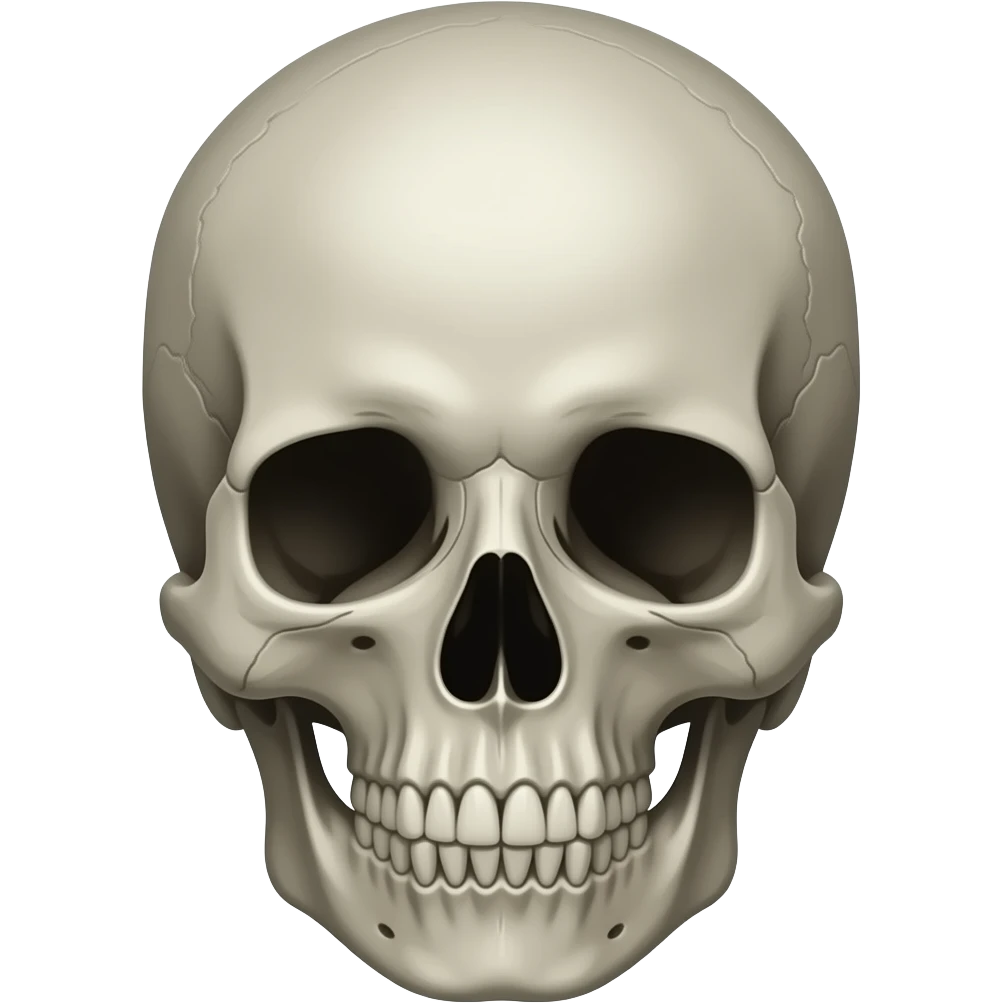 Tengkorak beraura kegelapan emoji
