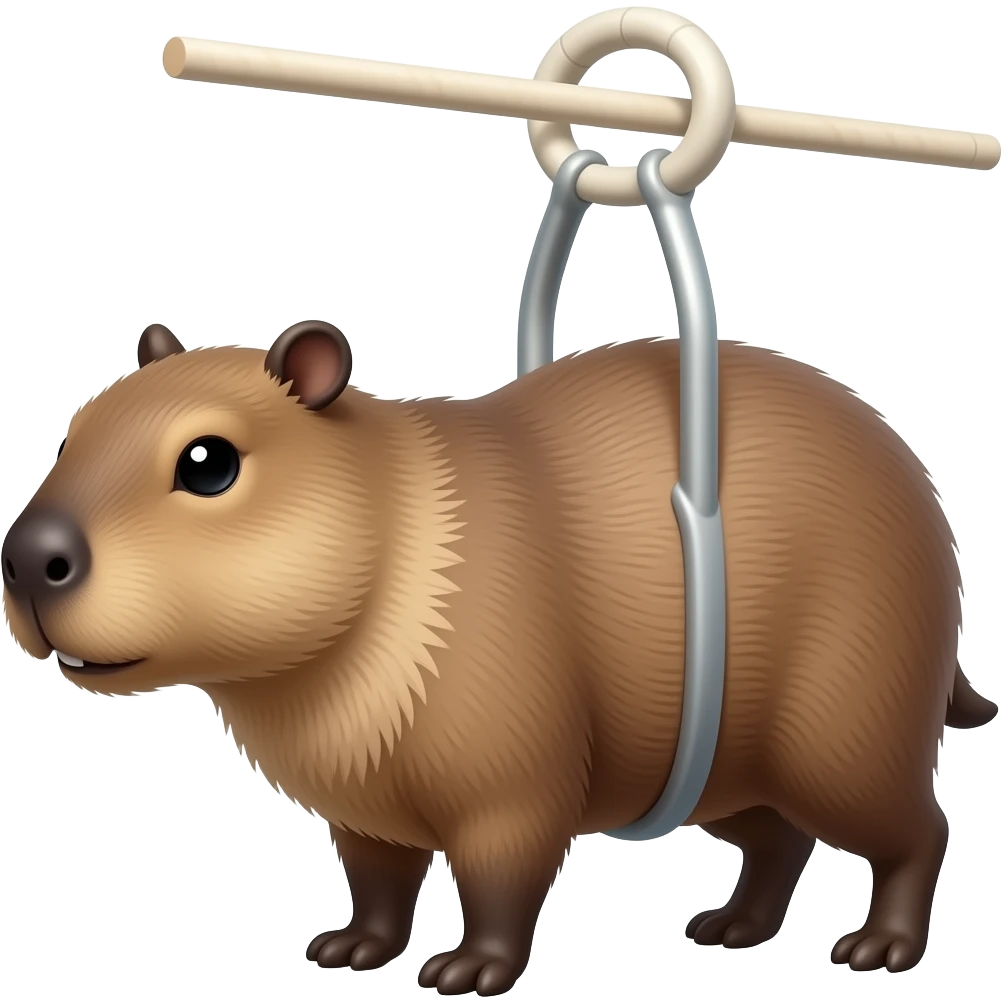 Capybara gymnastics emoji