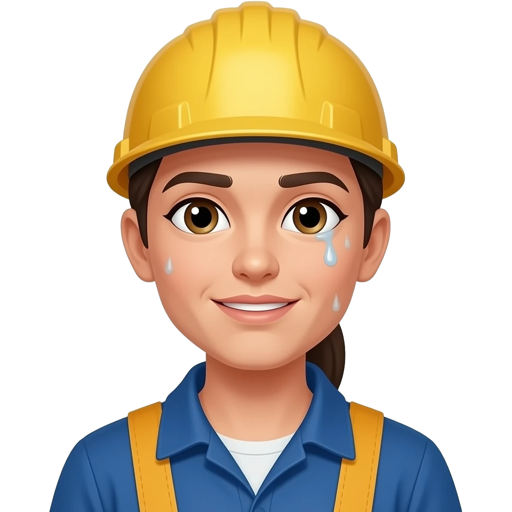Female work sweating emoji