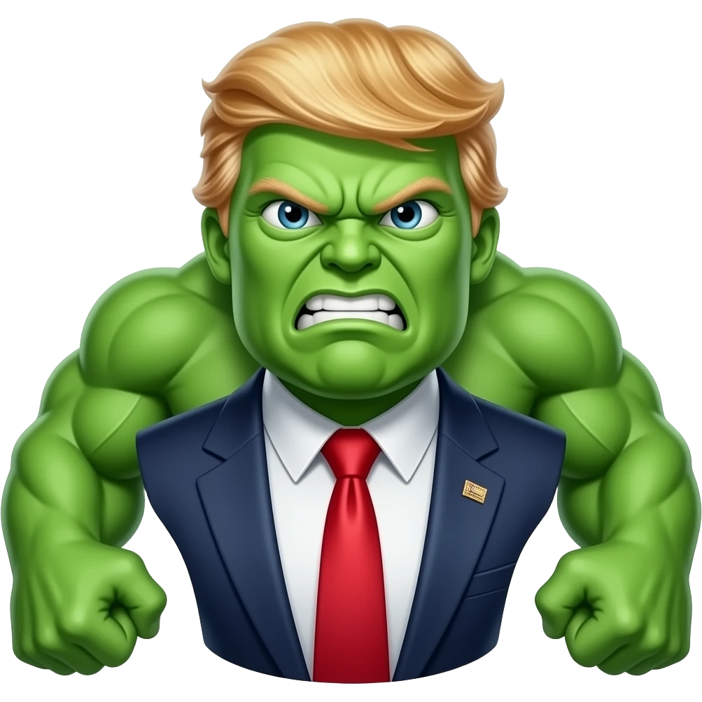 Trump as the hulk emoji