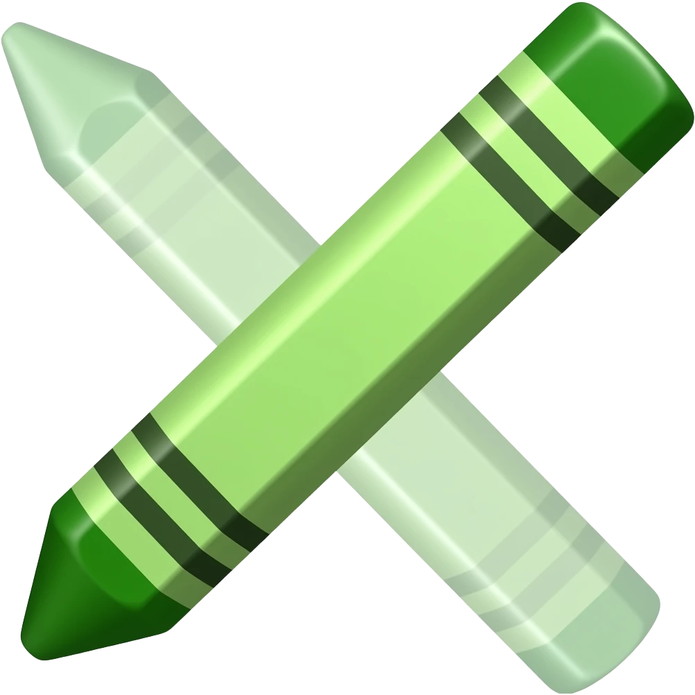 crayon green emoji