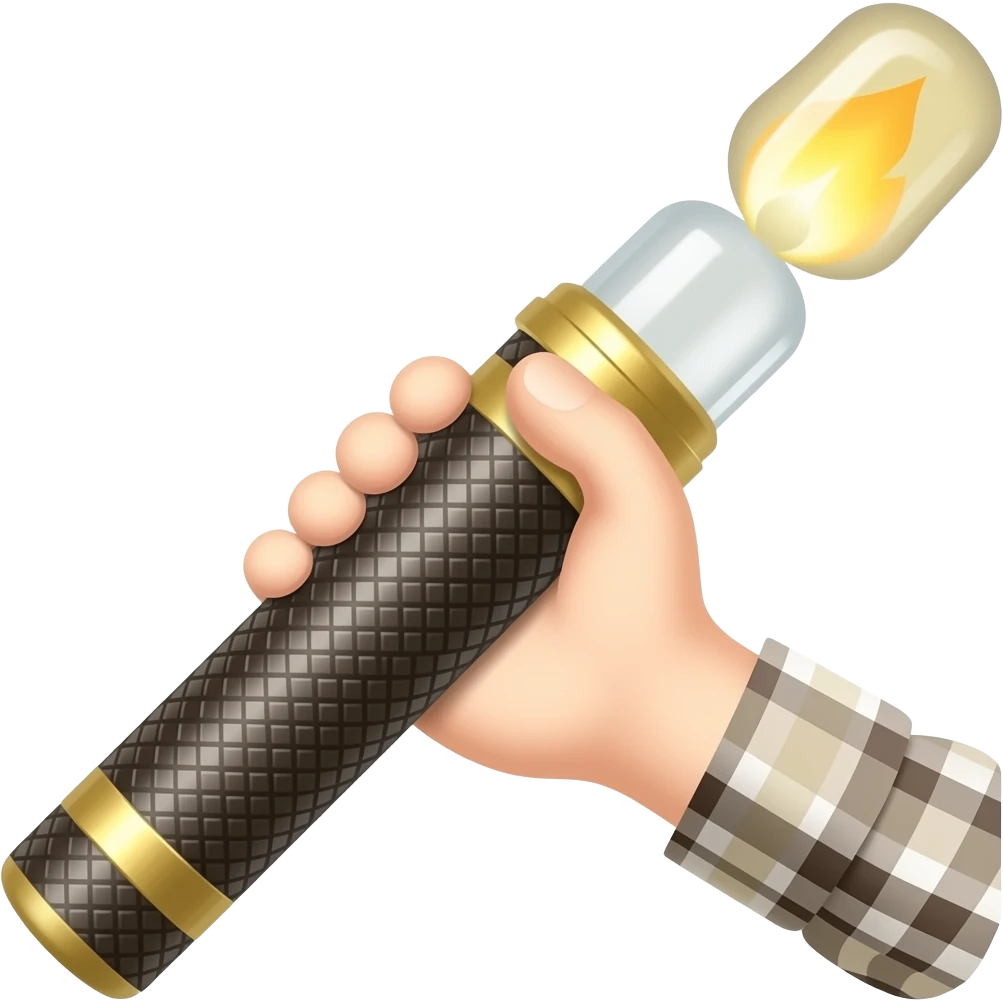 Wind up power saving torch emoji