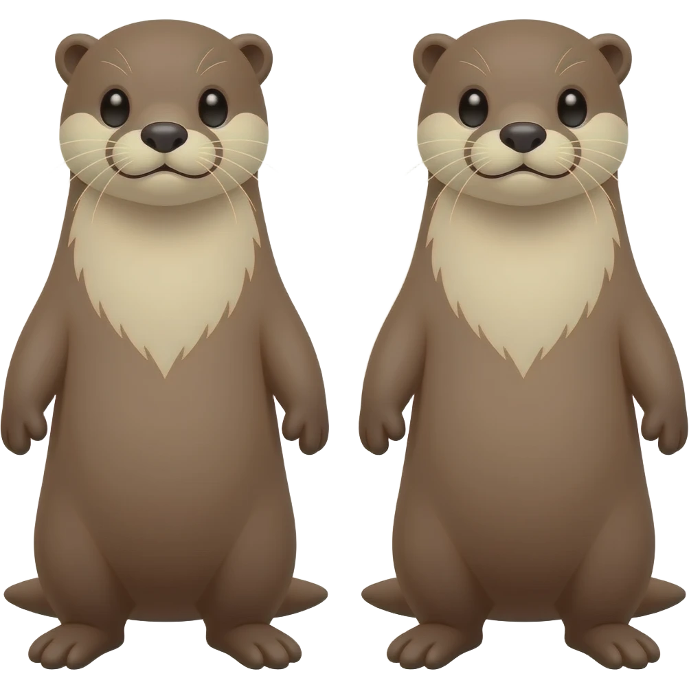 Două vidre🦦 emoji