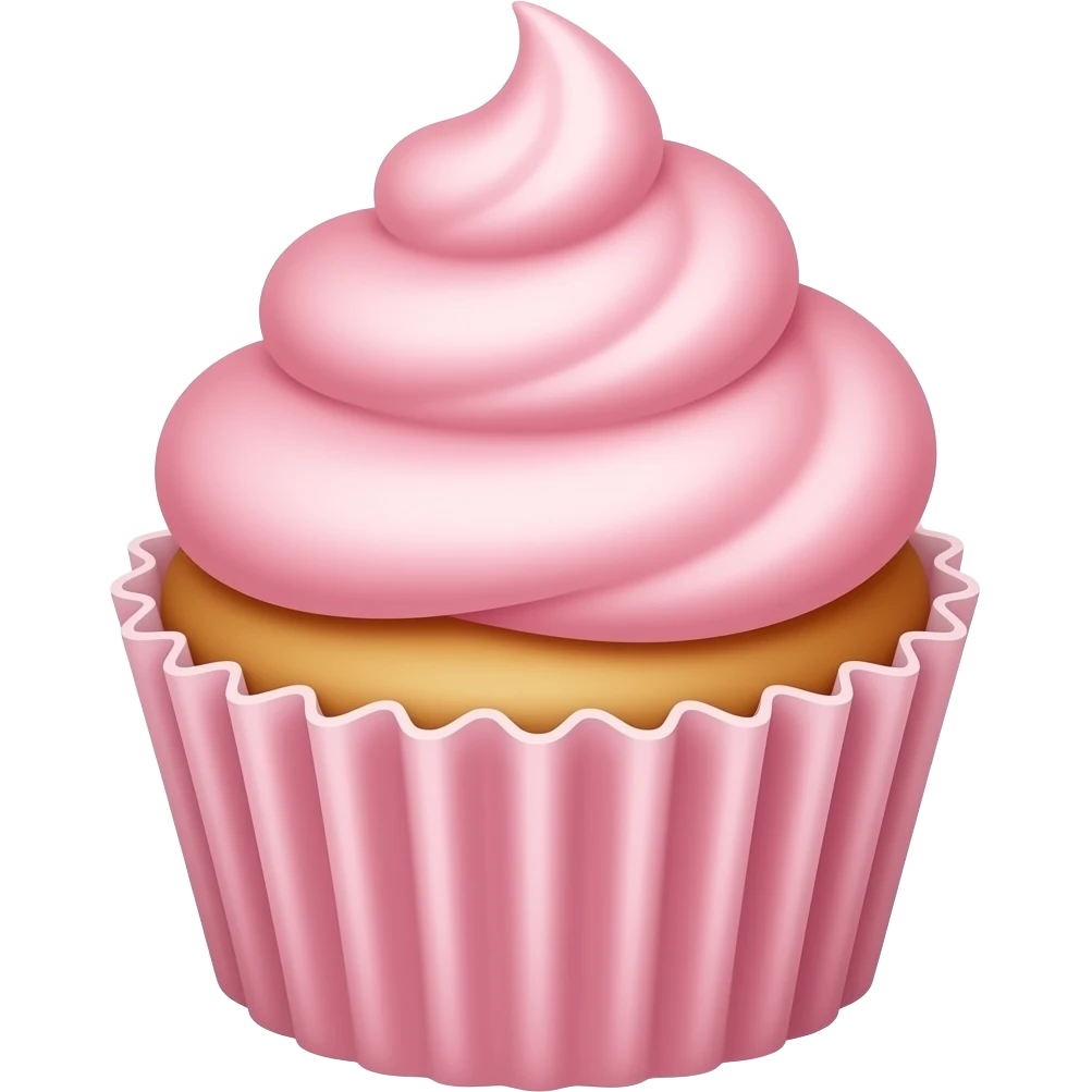 Cupcake with pink icing emoji
