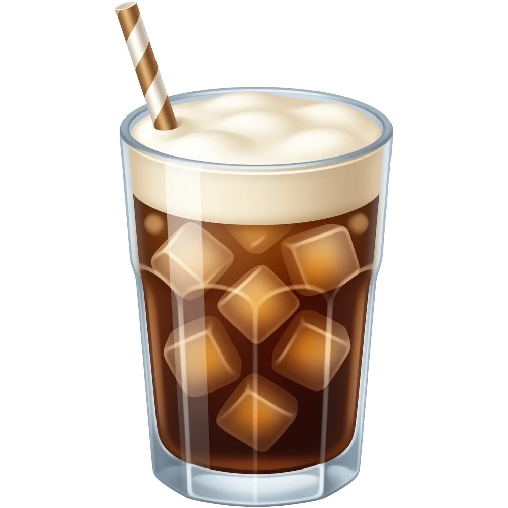 Iced latte with straw emoji