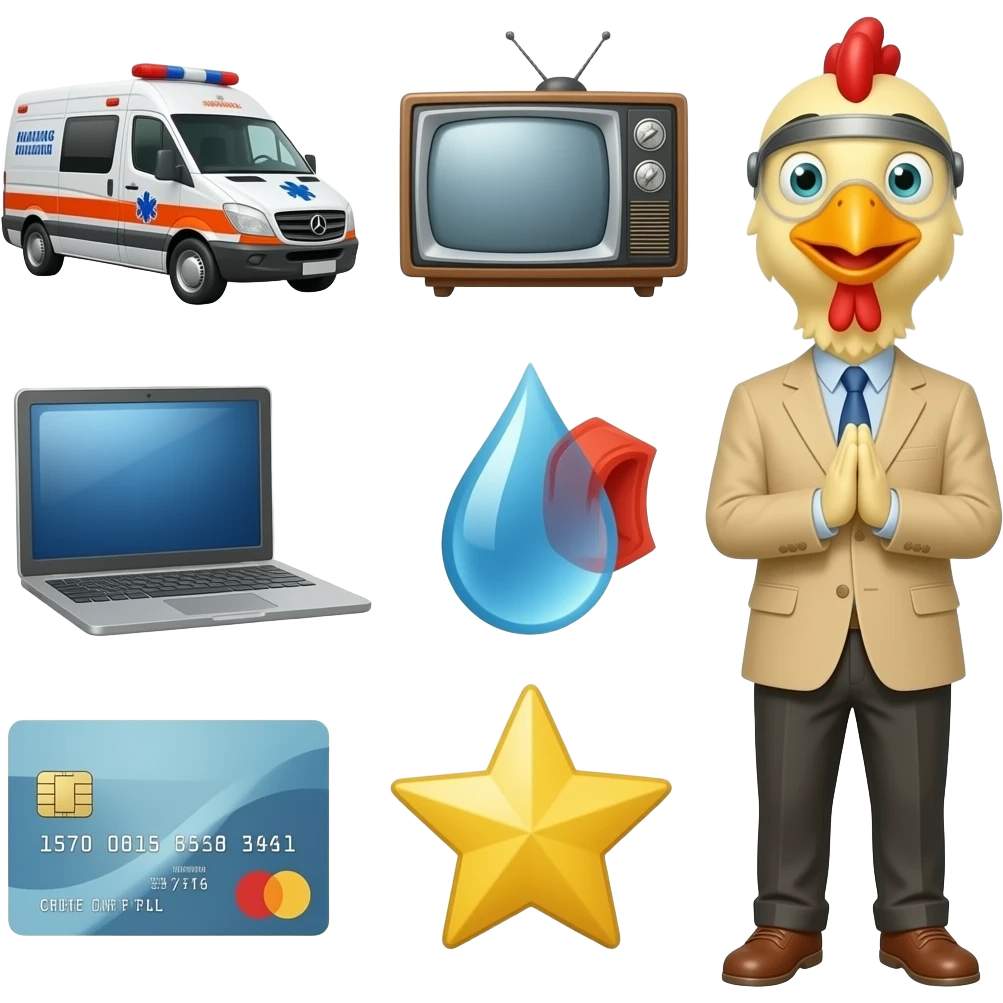 🚗🚑📺💻💳💧🌒🌠🐥 emoji