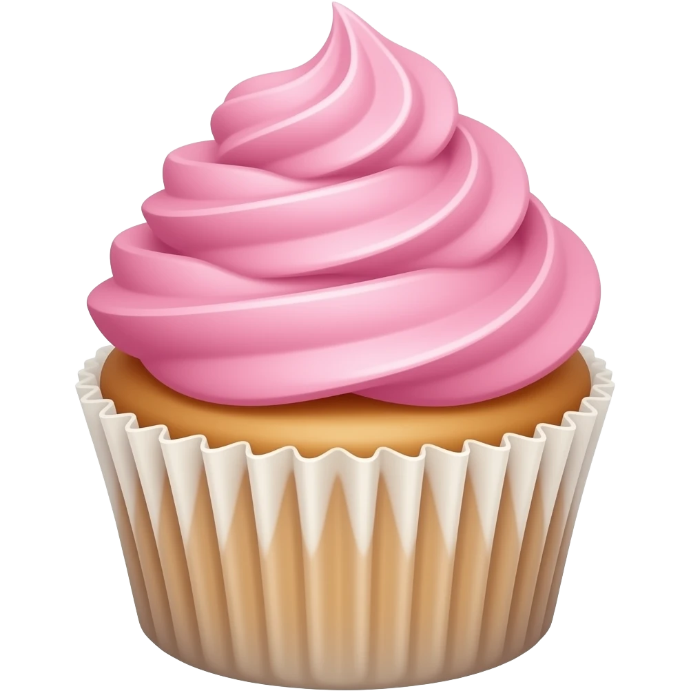 Cupcake with pink icing emoji
