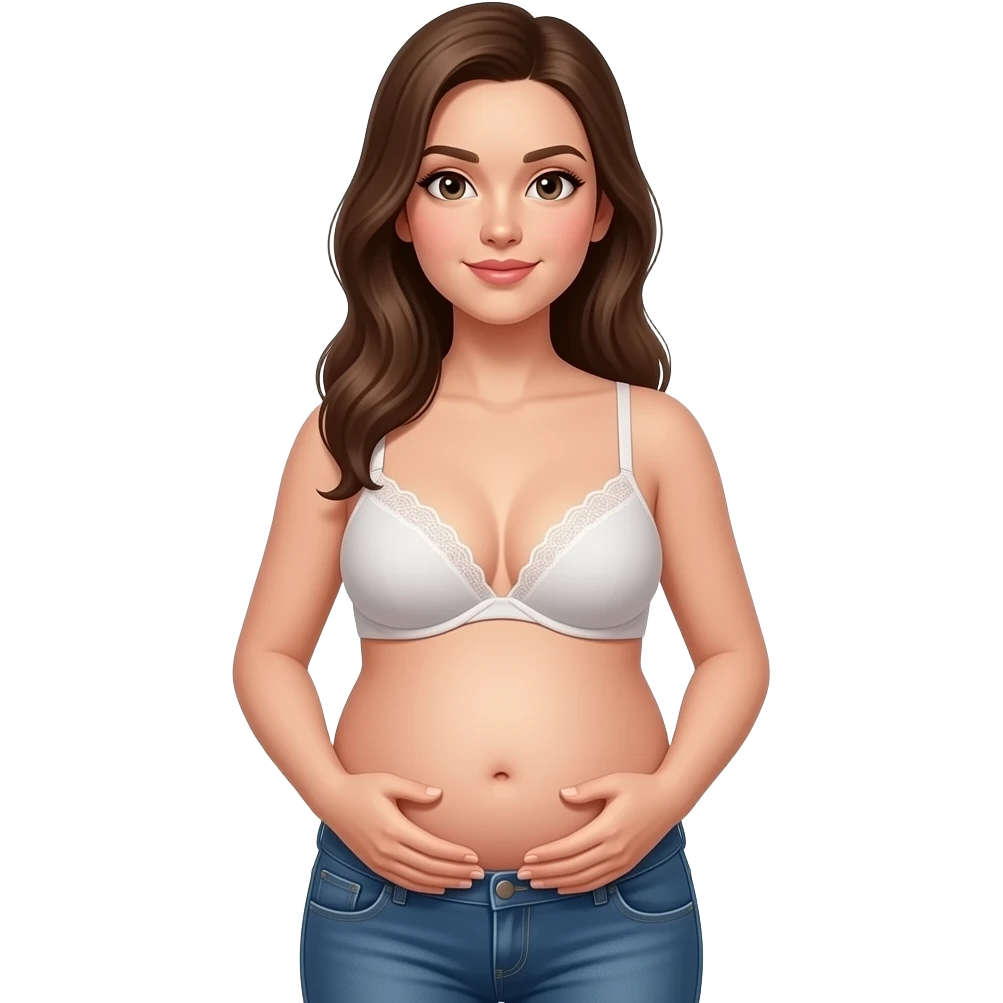 Femme 18 ans belly stuffing soutien-gorge taille haute emoji