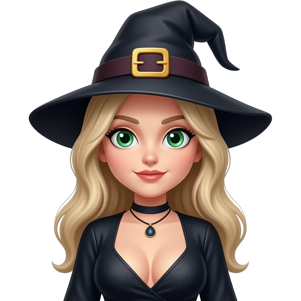 witch with big cleavege emoji