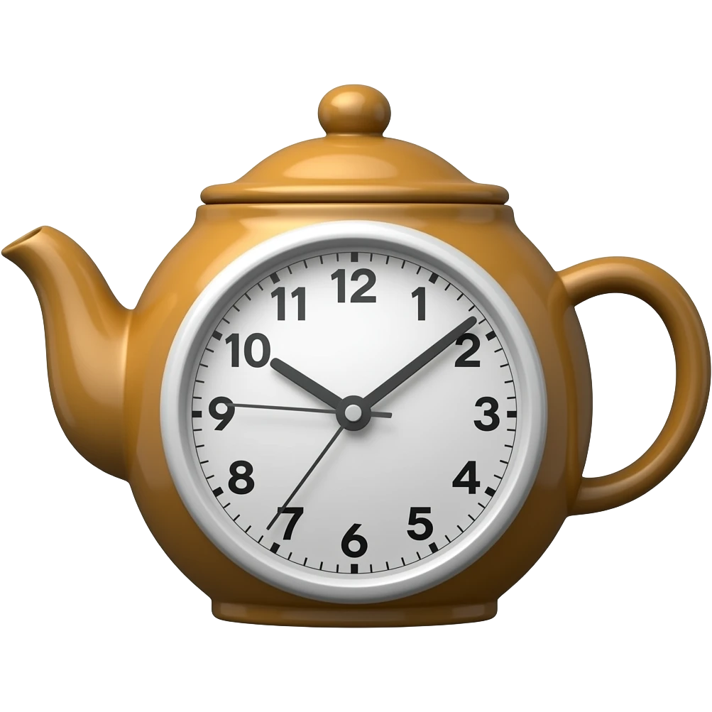 Clock it tea emoji