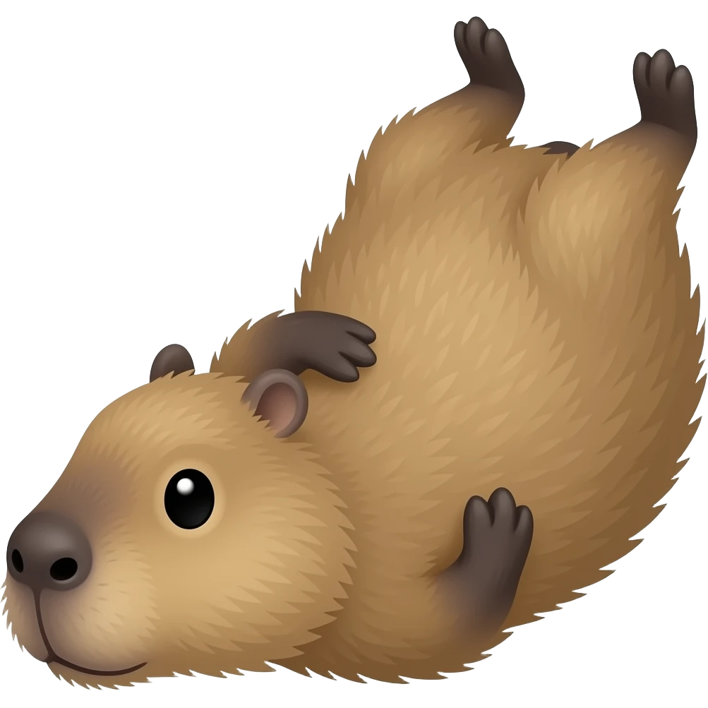 Capybara flipping emoji