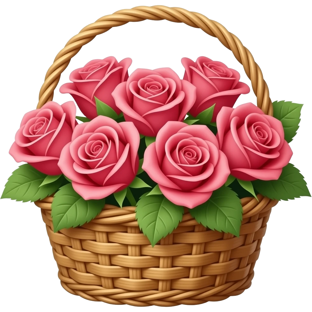 Корзина цветов розы emoji