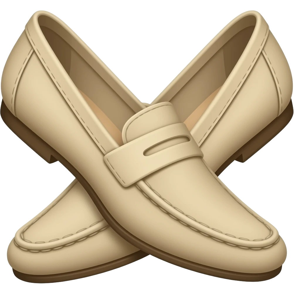 loafer shoes beige emoji