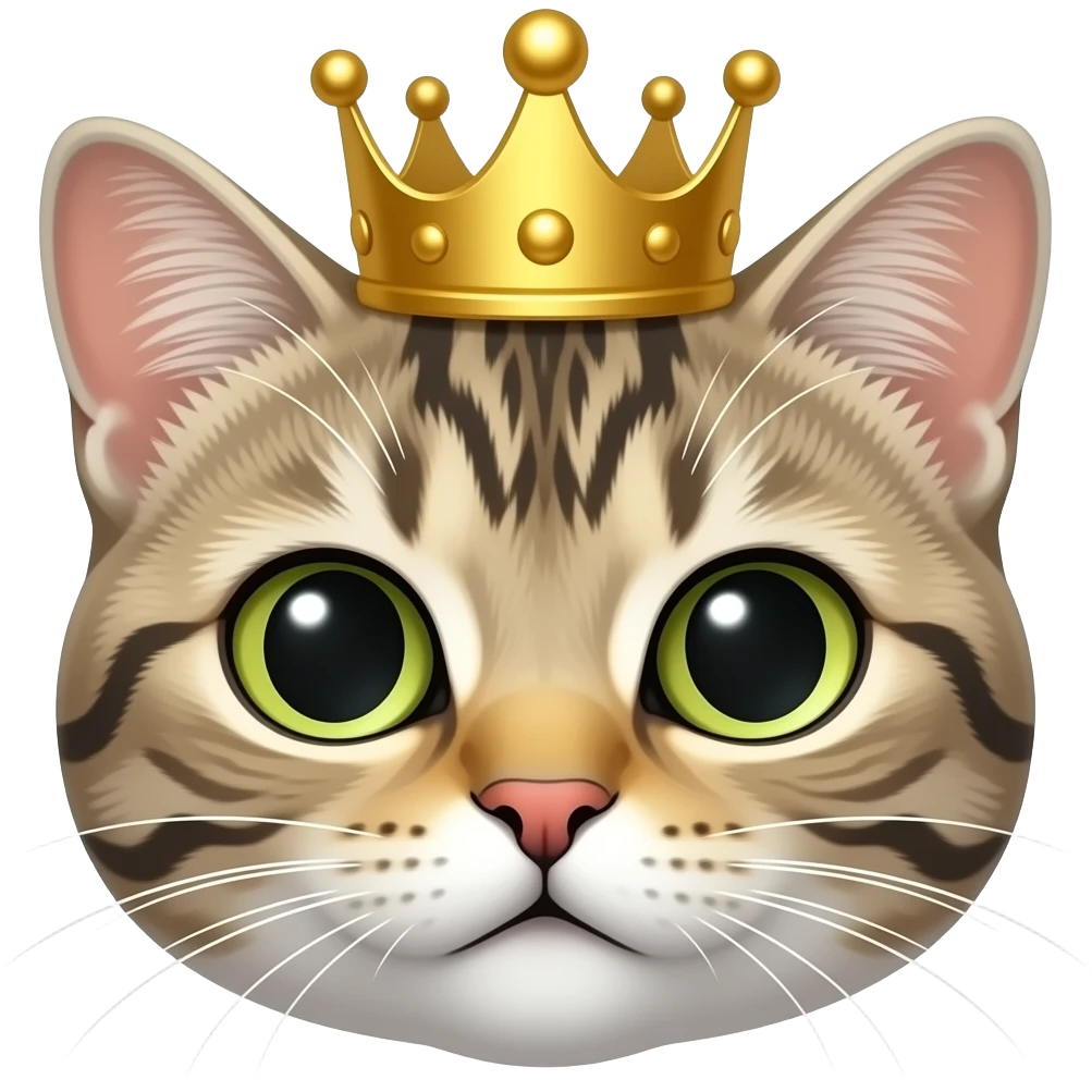 😺이  고양이가 왕관쓴 이모지 emoji