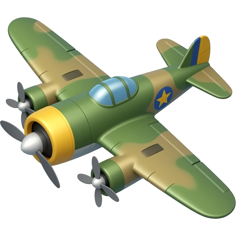 Bomber plane mini 2d emoji