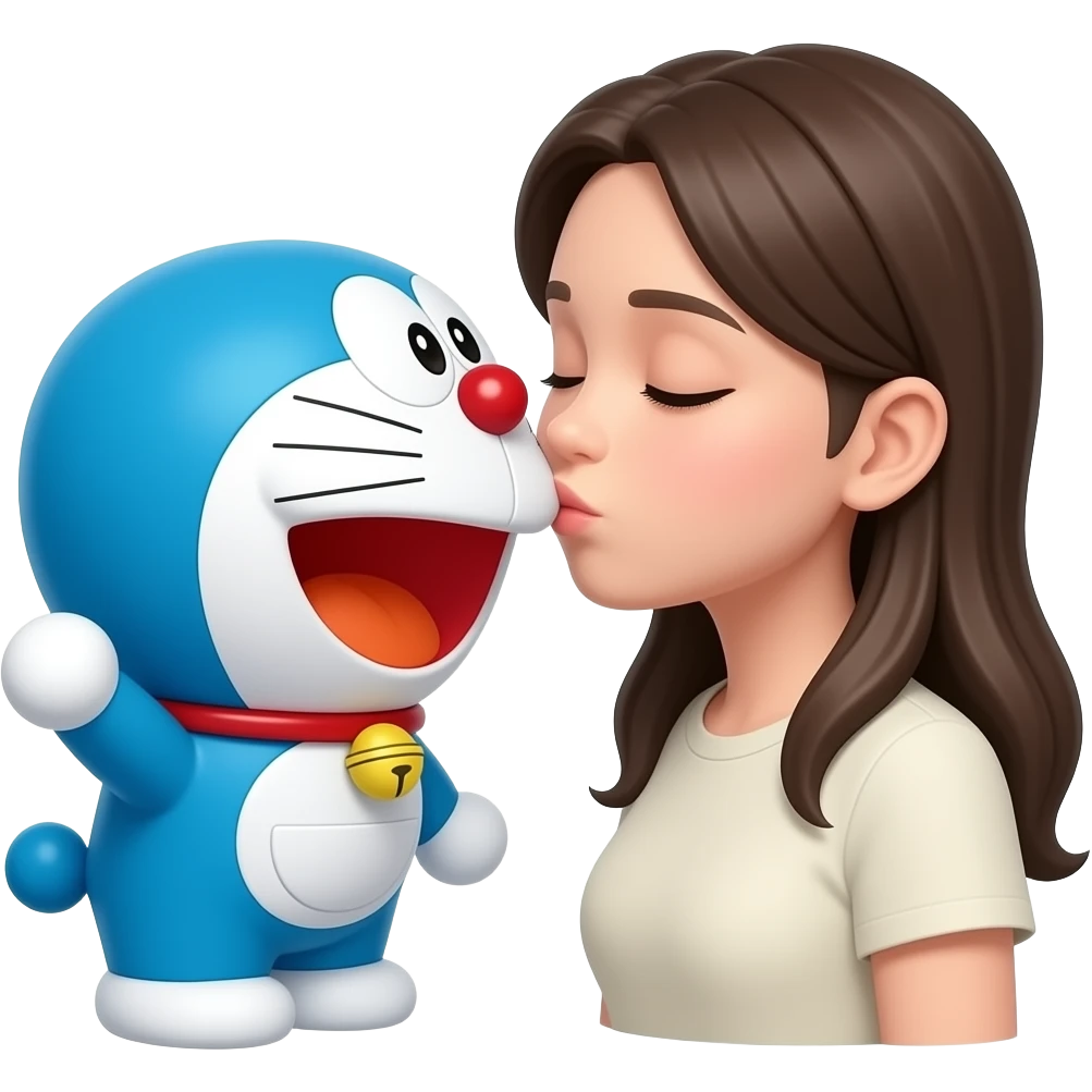 Doraemon + kiss emoji