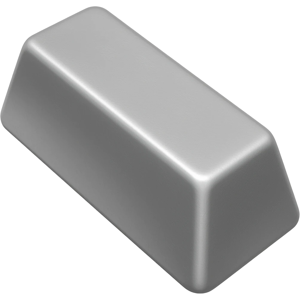 Pewter Ingot rectangular bar emoji