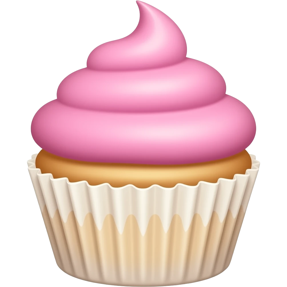 Cupcake with pink icing emoji