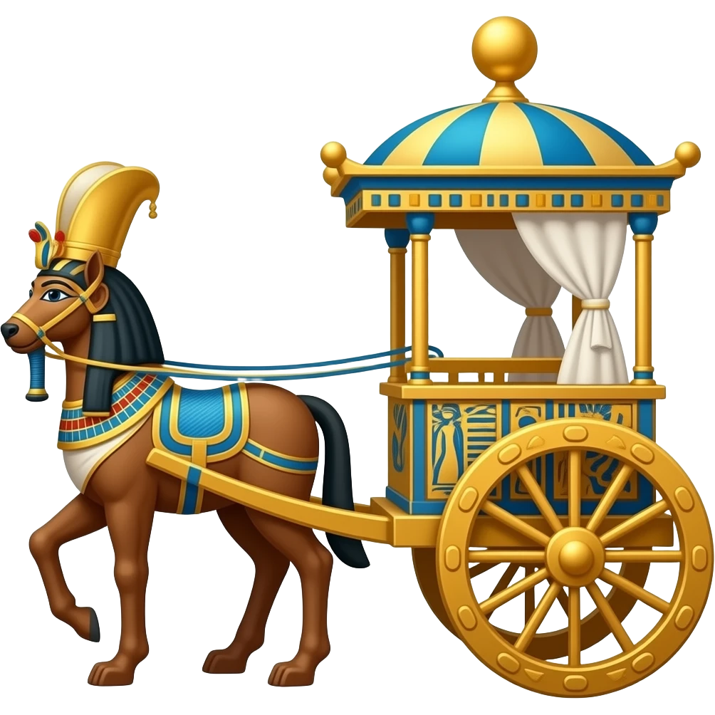 古代エジプトで用いられた王族の豪華な馬車を表す象形文字 emoji