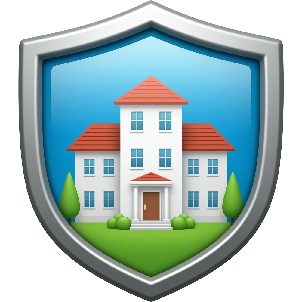 escudo con edificio dentro emoji