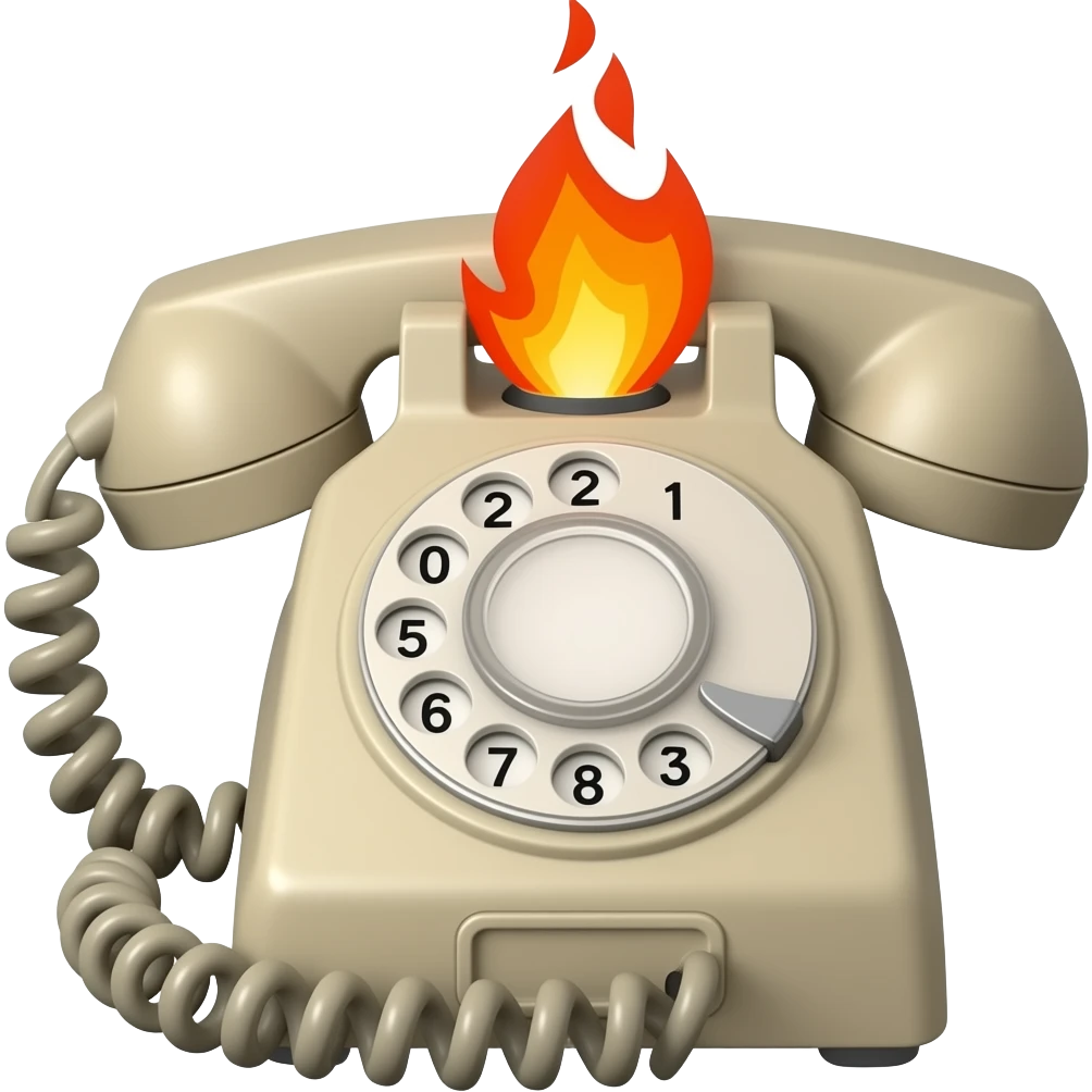 answering  CENTRAL telephone with fire siren emoji