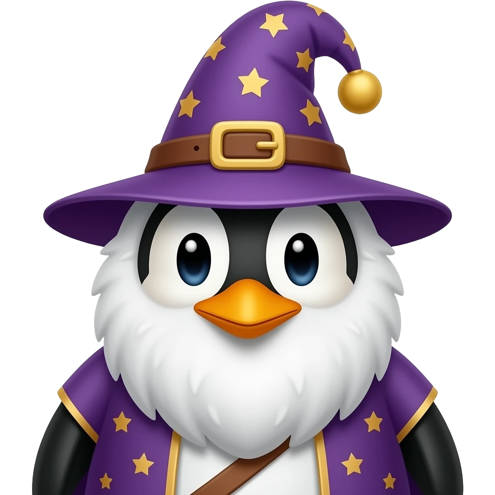 Penguin Wizard emoji