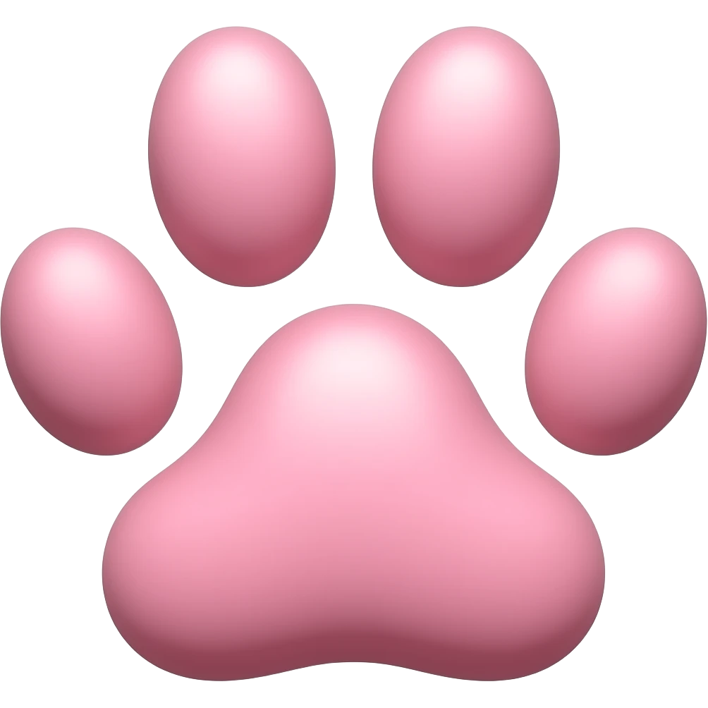 Huellas rosadas de perrito emoji