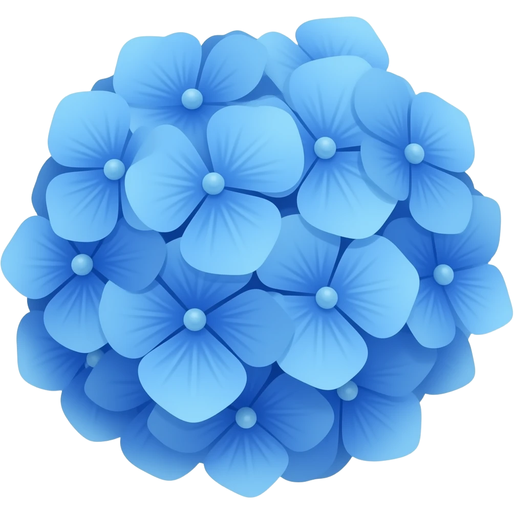 Blue hydrangea emoji