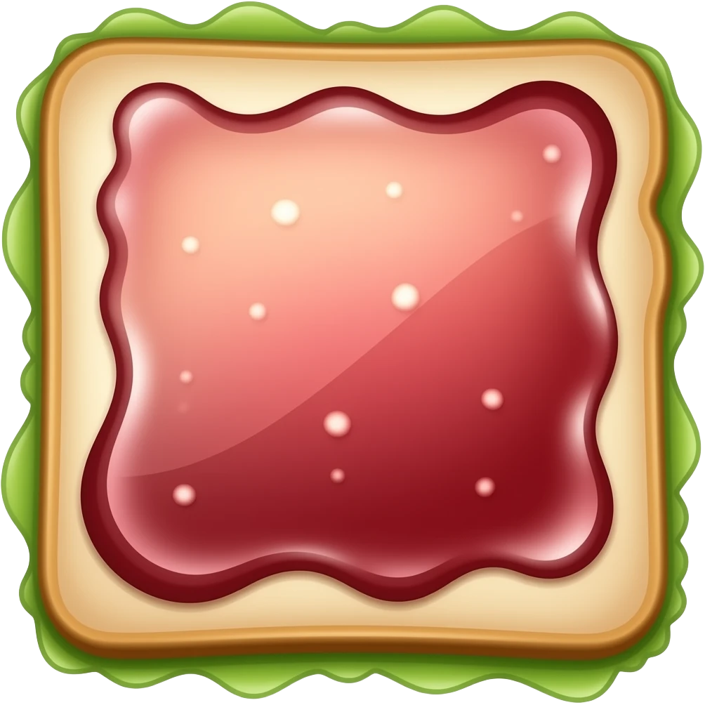 Square peanut butter and jelly sandwich emoji