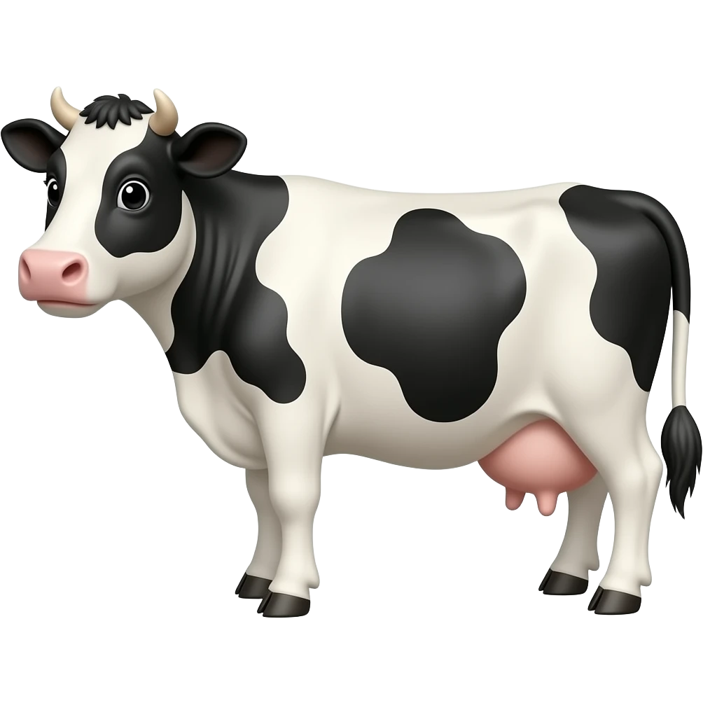 A cow with milk emoji