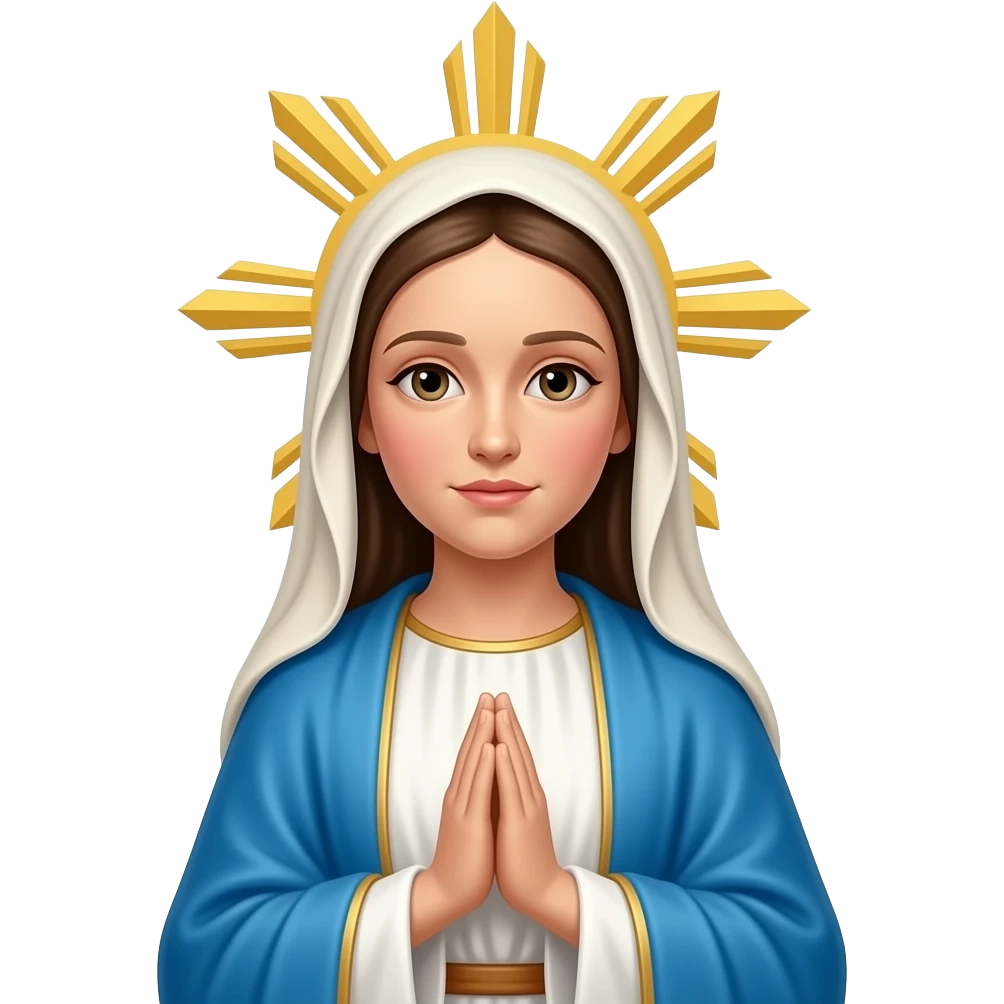 Mary, our Lady of The Philippines with the philippine star as her halo.. emoji