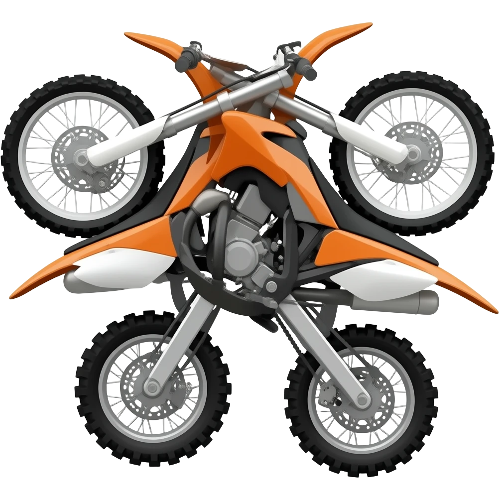Orange Dirt bike wheelie emoji