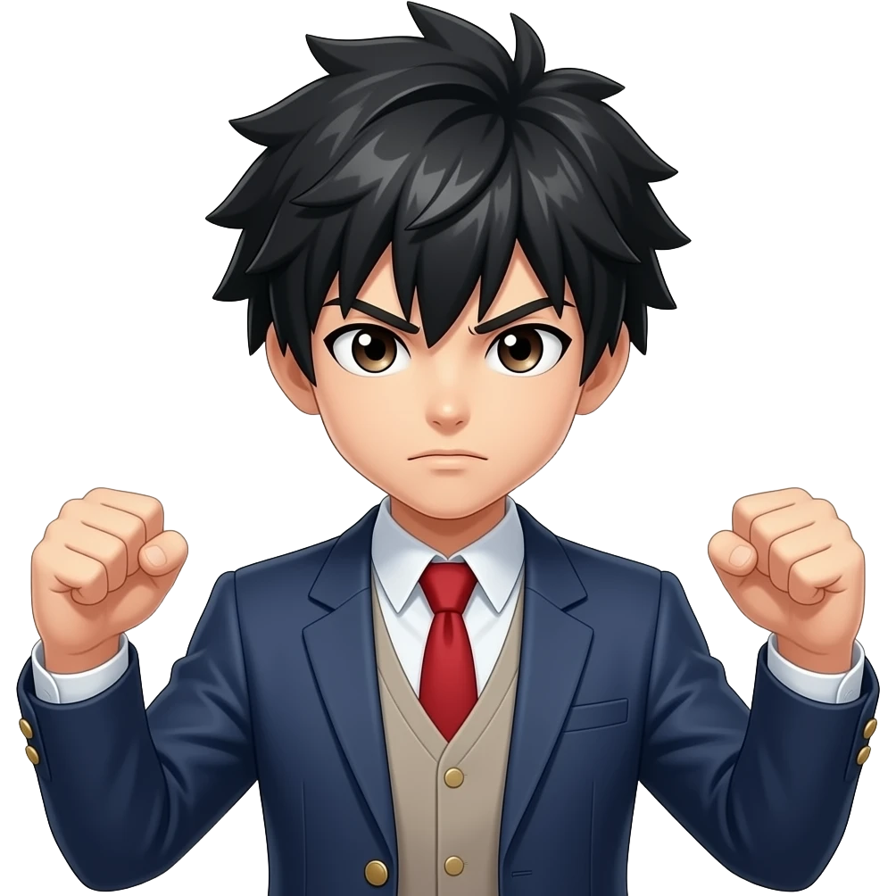 街机热血高校主人公形象，街机像素风 emoji
