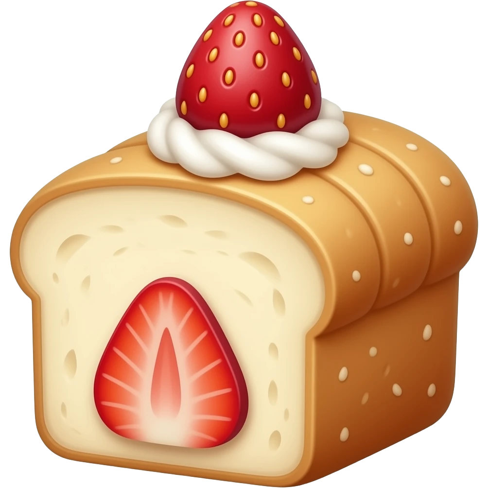 Strawberry dessert bread emoji