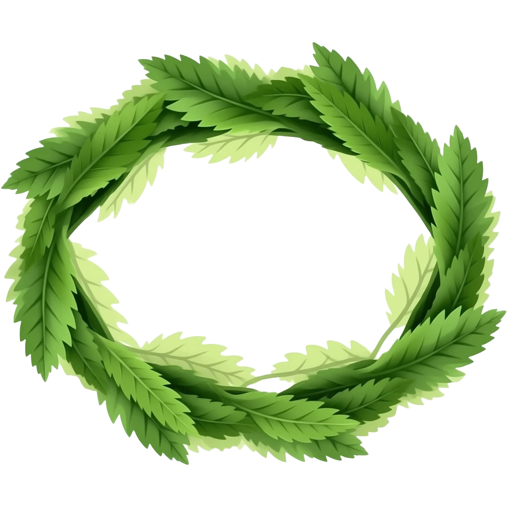 Leaf tiara emoji