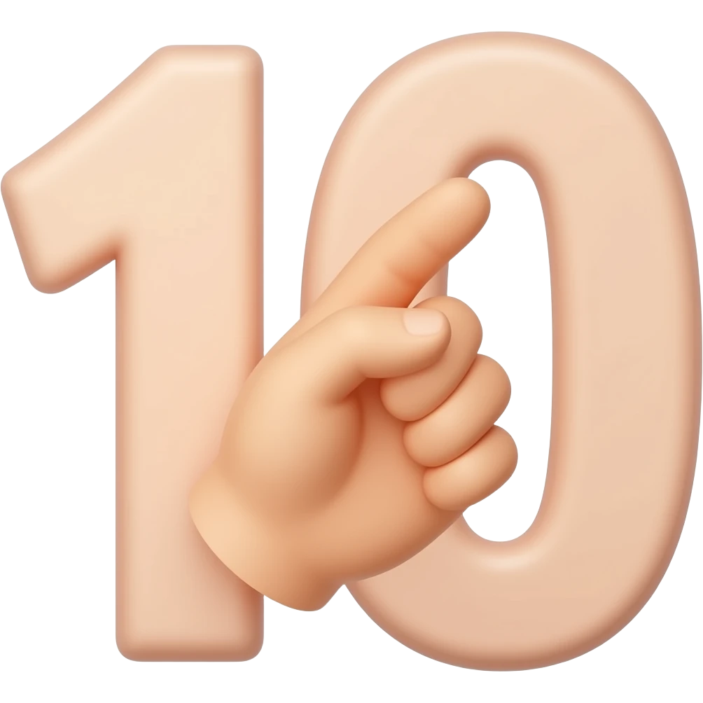 LOOK WHO'S 10 SIGN emoji