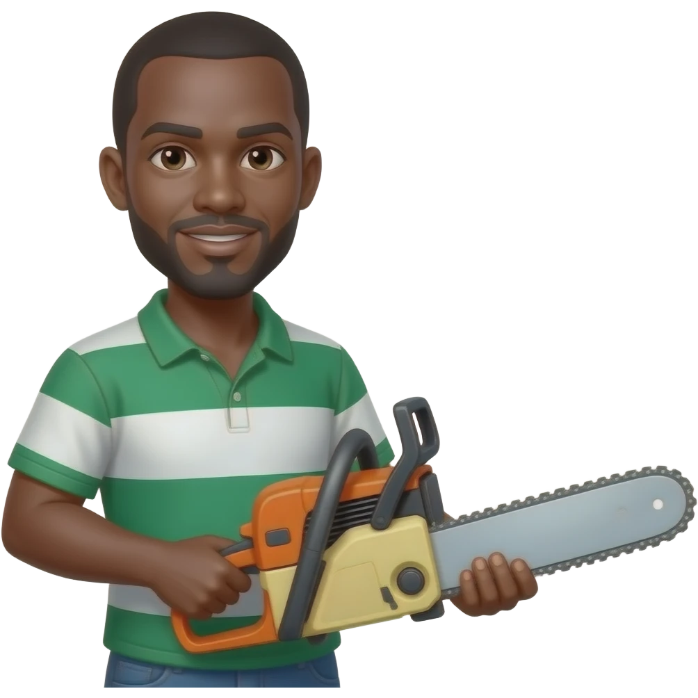 niger with a chainsaw emoji
