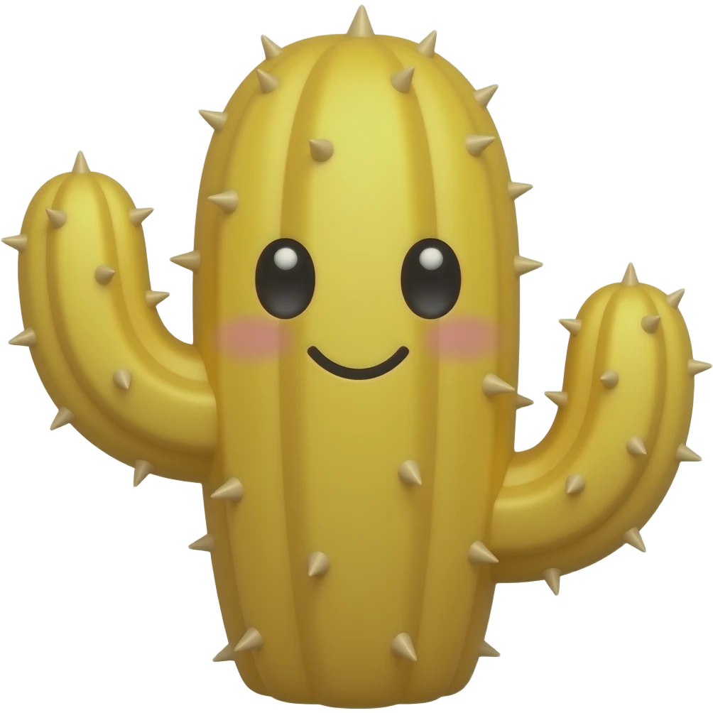 cute golden cacti emoji