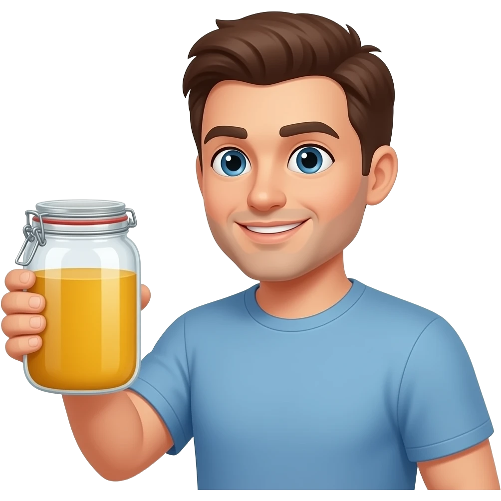 man Holding Jar emoji