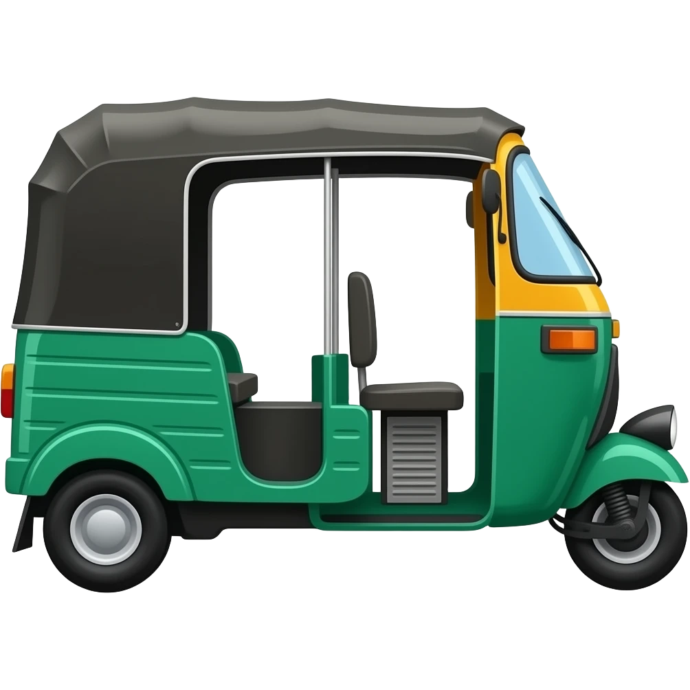 Indian tuk-tuk side view emoji
