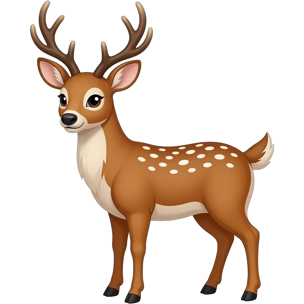 deer, cartoonish emoji
