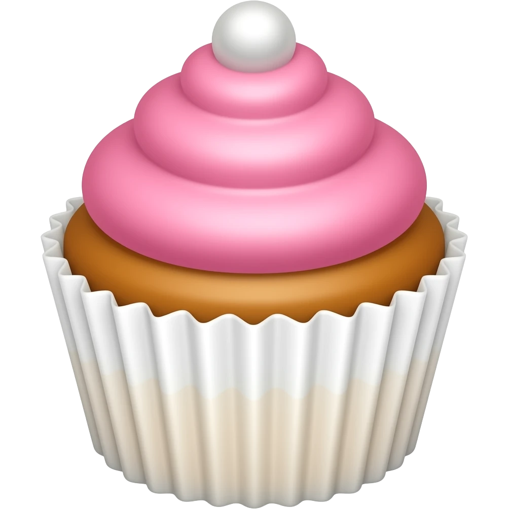 Cupcake with pink icing emoji