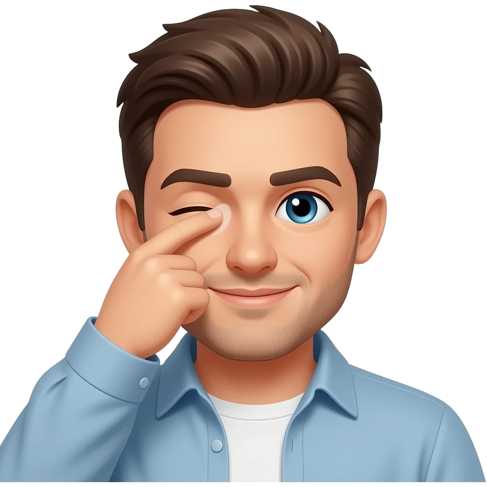 Eye rubbing emoji
