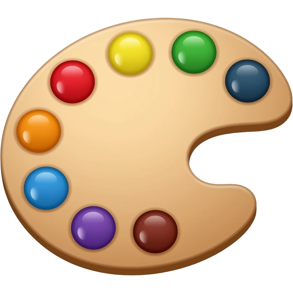 paleta de pintura emoji