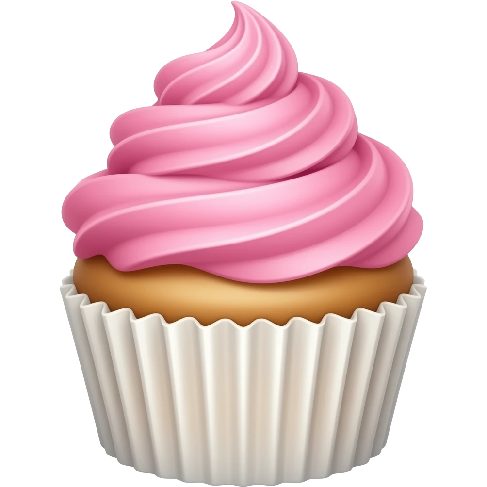 Cupcake with pink icing emoji