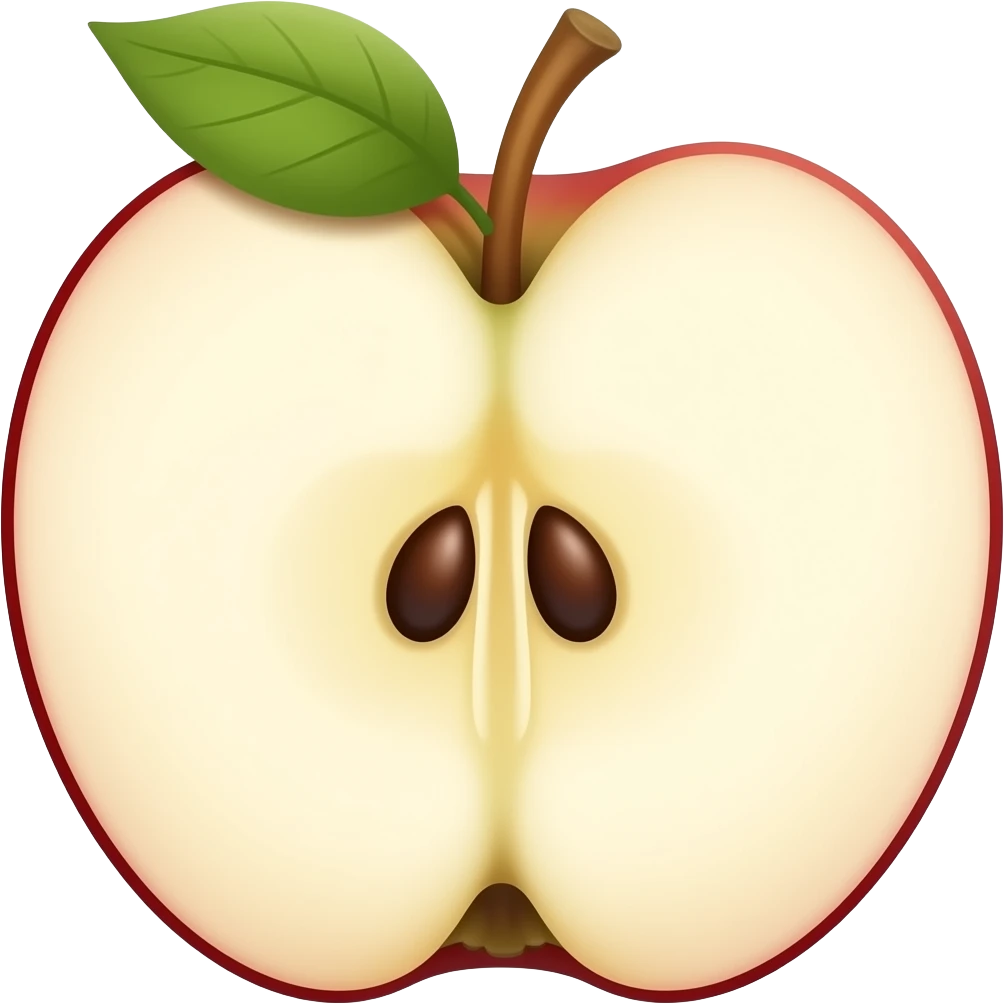 Half apple emoji