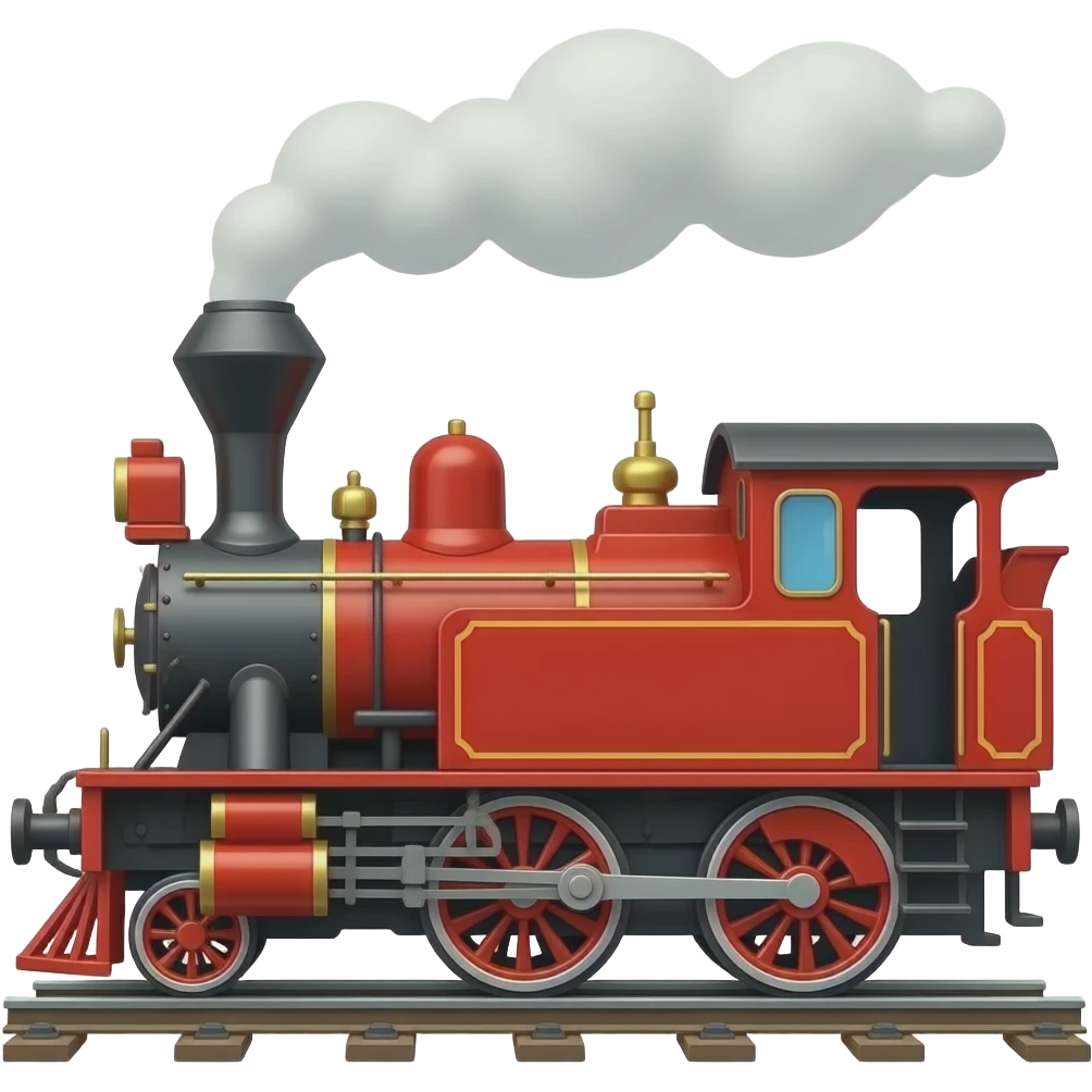 steam train side shot no track red emoji
